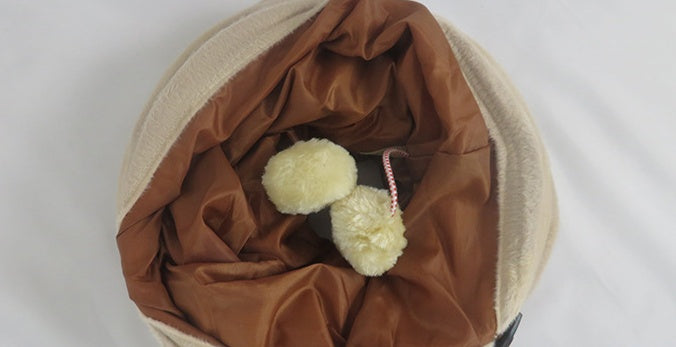 HKM-772563 Collapsible Cat Tunnel Made of Short Plush and Oxford Cloth - 25x120 cm