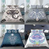 HKM-772563 Digital Printed Cartoon Elephant Bedding Set - Multiple Sizes Available