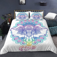 HKM-772563 Digital Printed Cartoon Elephant Bedding Set - Multiple Sizes Available