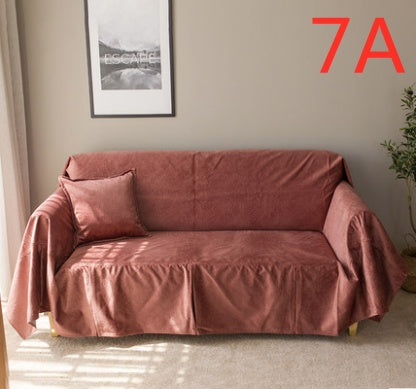 HKM-772627 Nordic Style Matte Pattern Sofa Cover in Customizable Colors