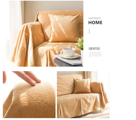 HKM-772627 Nordic Style Matte Pattern Sofa Cover in Customizable Colors