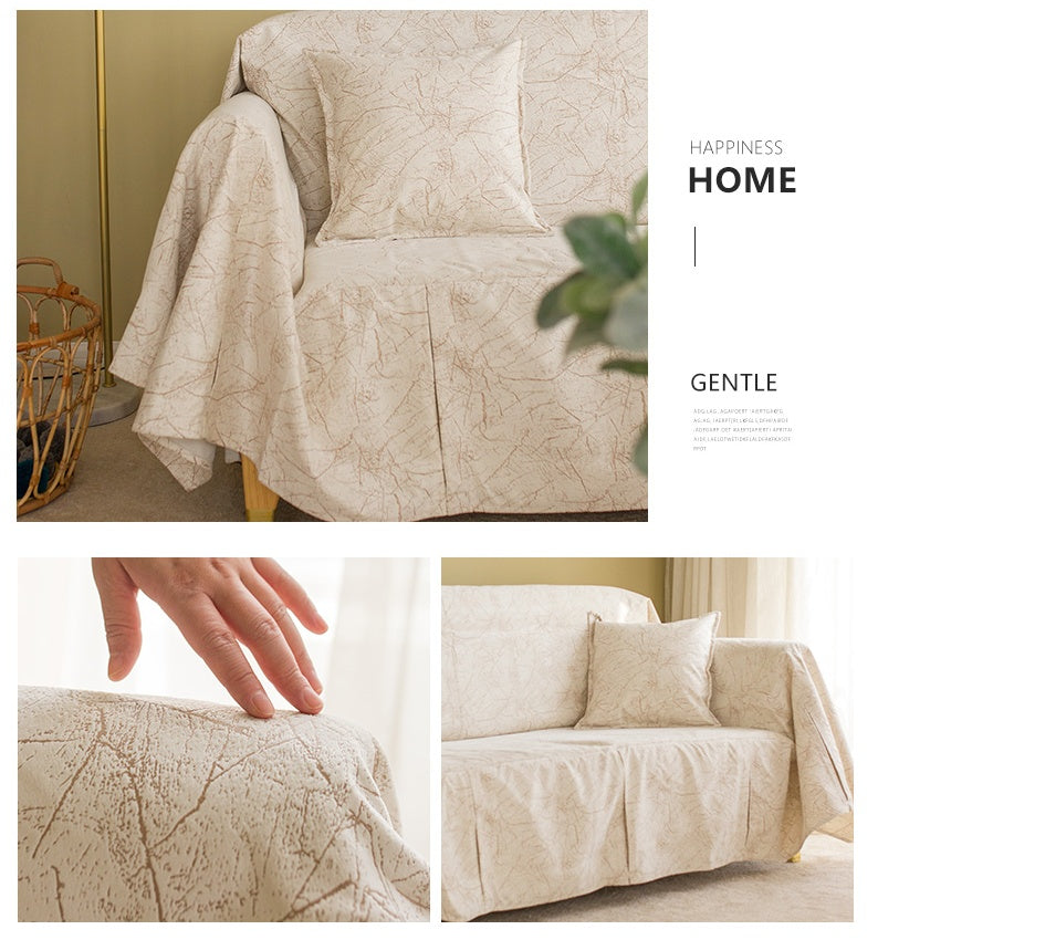 HKM-772627 Nordic Style Matte Pattern Sofa Cover in Customizable Colors