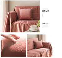 HKM-772627 Nordic Style Matte Pattern Sofa Cover in Customizable Colors