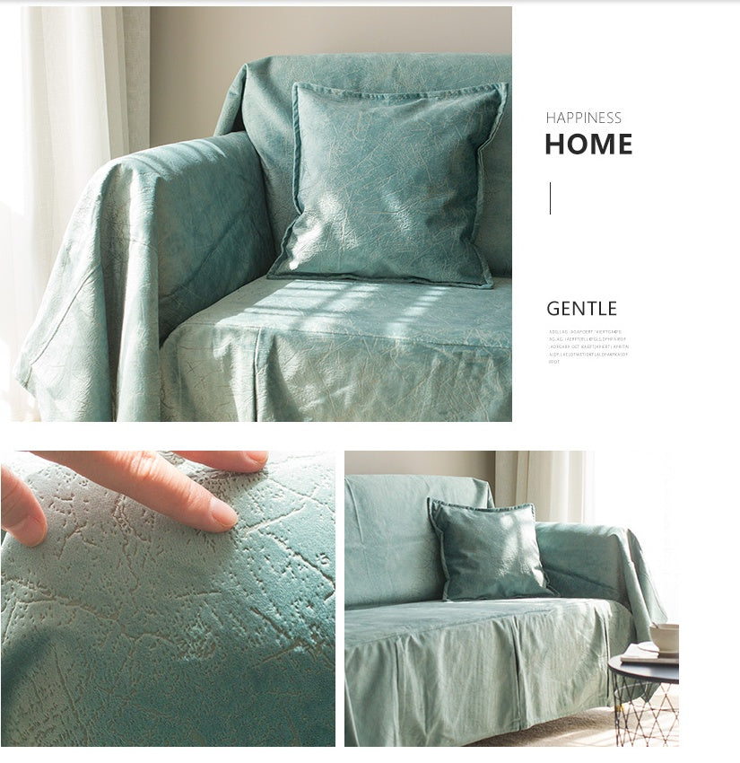 HKM-772627 Nordic Style Matte Pattern Sofa Cover in Customizable Colors