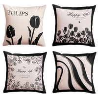 HKM-772691 Retro Sunflower Jacquard Pillow Cover - European Classical Design, 40x40cm, 45x45cm, and 50x50cm Options