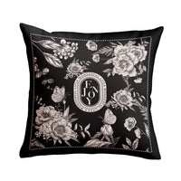 HKM-772691 Retro Sunflower Jacquard Pillow Cover - European Classical Design, 40x40cm, 45x45cm, and 50x50cm Options