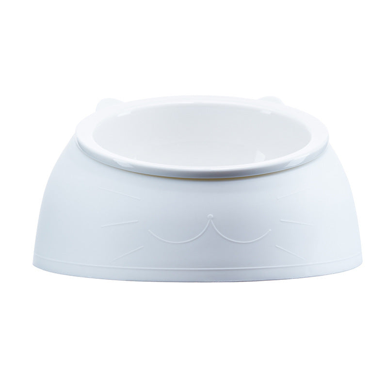 HKM-772755 Ceramic Cat and Small Dog Food Bowl, Tilted Design, 250ml Capacity, Multiple Colors Available