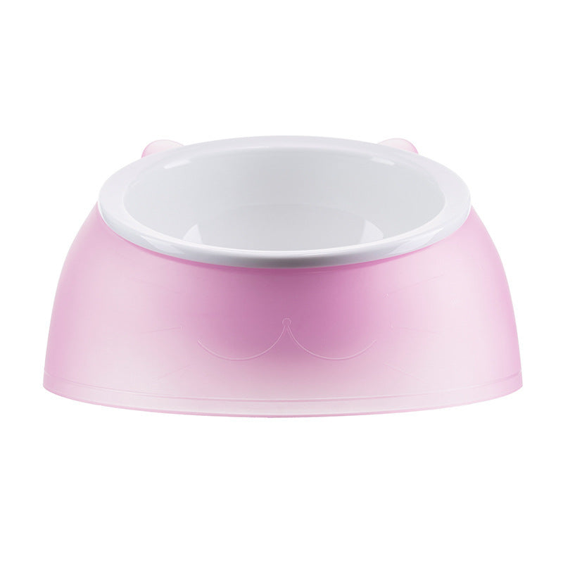 HKM-772755 Ceramic Cat and Small Dog Food Bowl, Tilted Design, 250ml Capacity, Multiple Colors Available