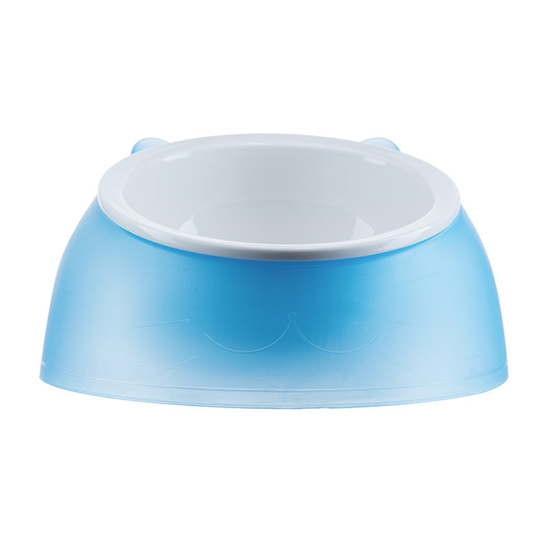 HKM-772755 Ceramic Cat and Small Dog Food Bowl, Tilted Design, 250ml Capacity, Multiple Colors Available