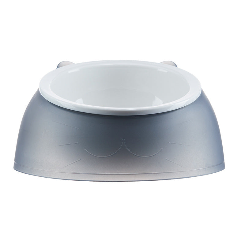 HKM-772755 Ceramic Cat and Small Dog Food Bowl, Tilted Design, 250ml Capacity, Multiple Colors Available