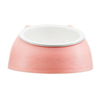 HKM-772755 Ceramic Cat and Small Dog Food Bowl, Tilted Design, 250ml Capacity, Multiple Colors Available