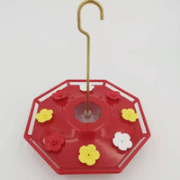 HKM-772819 Colorful Flower Hummingbird Feeder with Copper Hook and Ant Prevention Design