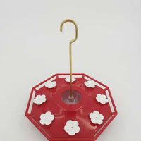 HKM-772819 Colorful Flower Hummingbird Feeder with Copper Hook and Ant Prevention Design