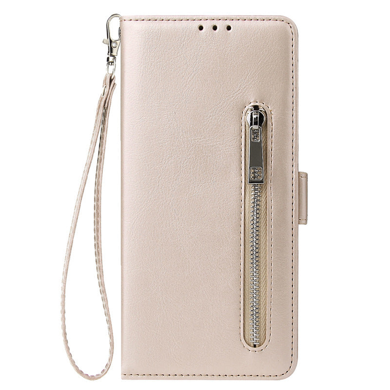 HKM-772819 Double Buckle Clamshell Phone Case with Zipper Bag - Compatible with Samsung Models