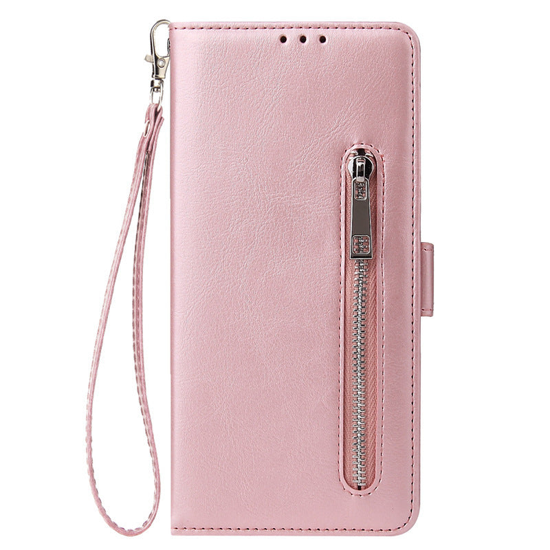HKM-772819 Double Buckle Clamshell Phone Case with Zipper Bag - Compatible with Samsung Models