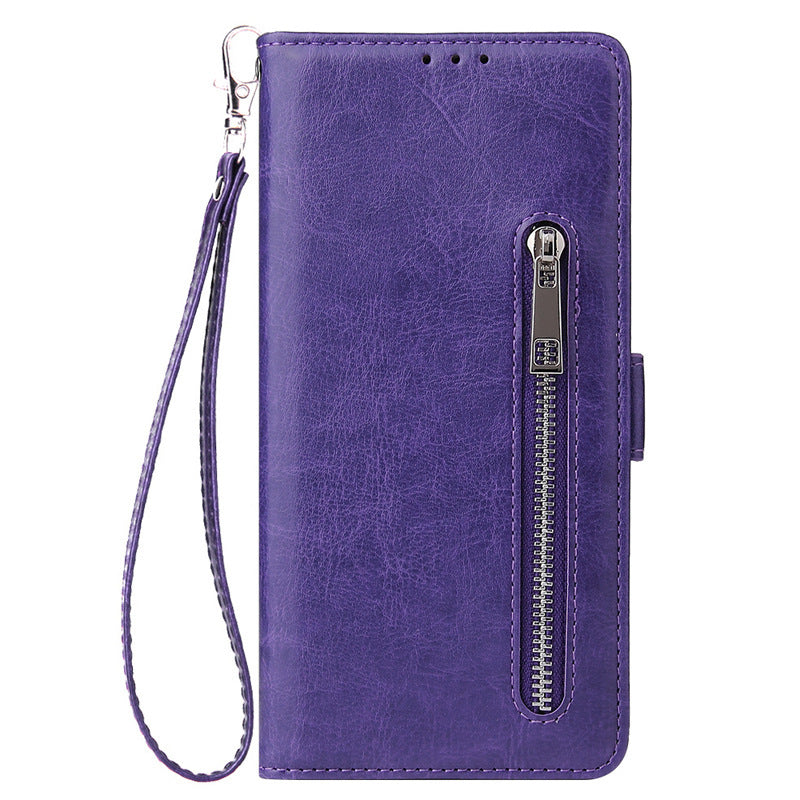 HKM-772819 Double Buckle Clamshell Phone Case with Zipper Bag - Compatible with Samsung Models