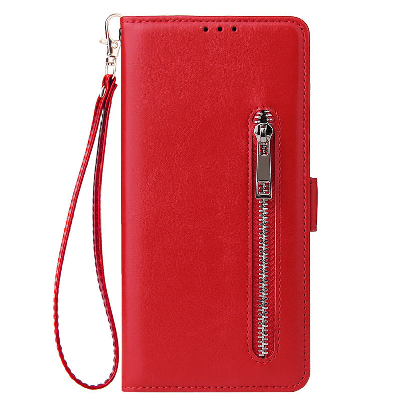 HKM-772819 Double Buckle Clamshell Phone Case with Zipper Bag - Compatible with Samsung Models