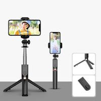 HKM-772947 Adjustable Selfie Stick Tripod for iPhone Models with Integral Self-Portrait Function