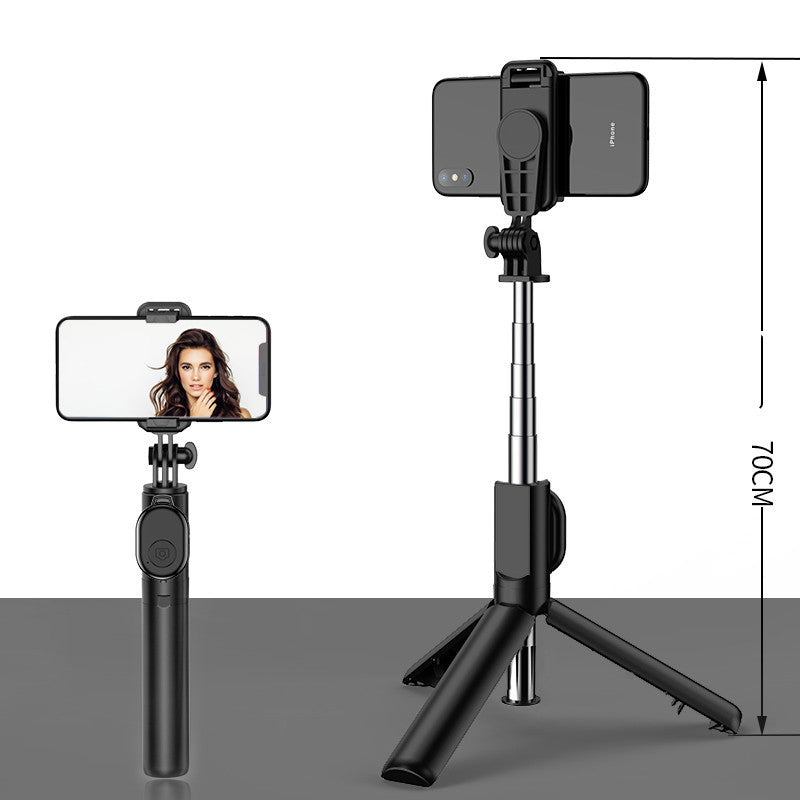 HKM-772947 Adjustable Selfie Stick Tripod for iPhone Models with Integral Self-Portrait Function