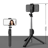 HKM-772947 Adjustable Selfie Stick Tripod for iPhone Models with Integral Self-Portrait Function