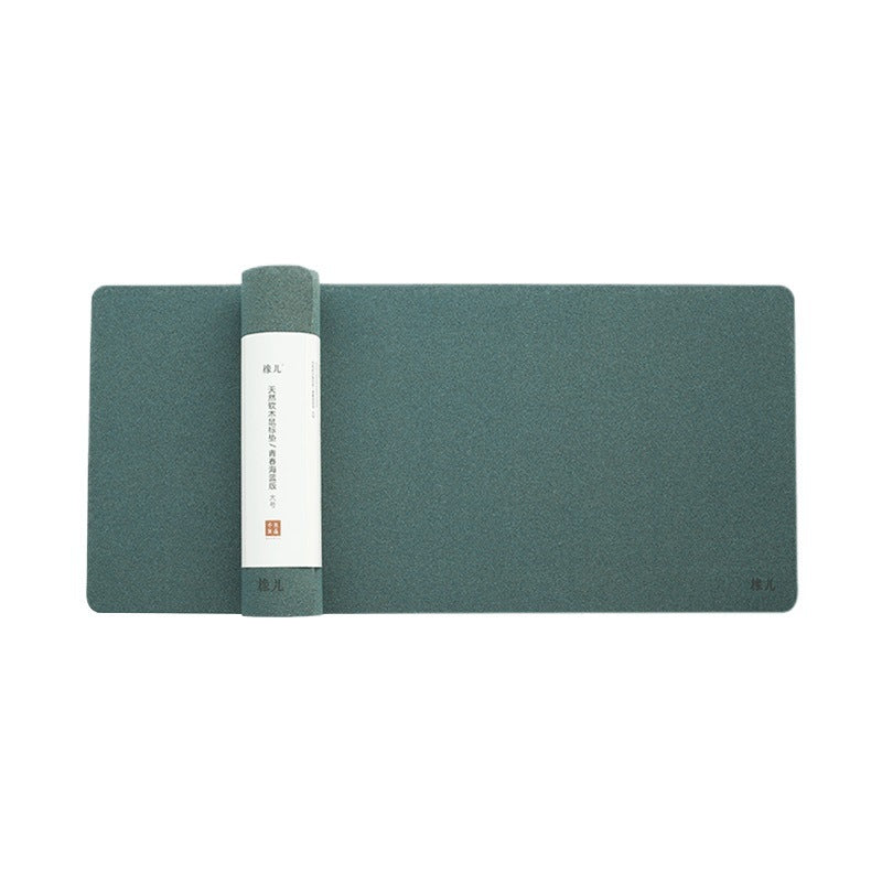 HKM-772947 Bendable Double-Sided Natural Cork Mouse Pad - Ocean Blue Edition, Non-Slip, 900x420mm/800x300mm