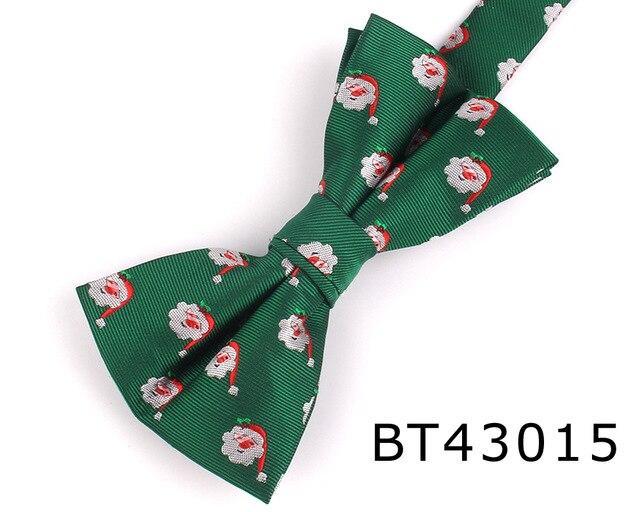 HKM-773011 Christmas-Themed Bow Tie with Snowflake and Bell Design - Unisex Polyester Silk Collar Accessory