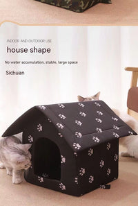 HKM-773011 Removable and Washable Cat Nest - Rain-Proof, Winter Warm, Available in Three Sizes