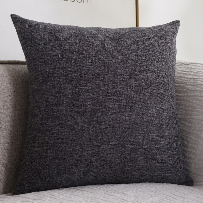 HKM-773011 Thickened Solid Color Cotton Linen Square Sofa Cushion