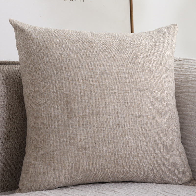 HKM-773011 Thickened Solid Color Cotton Linen Square Sofa Cushion