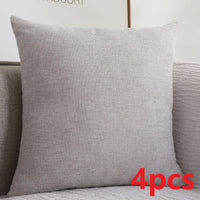 HKM-773011 Thickened Solid Color Cotton Linen Square Sofa Cushion