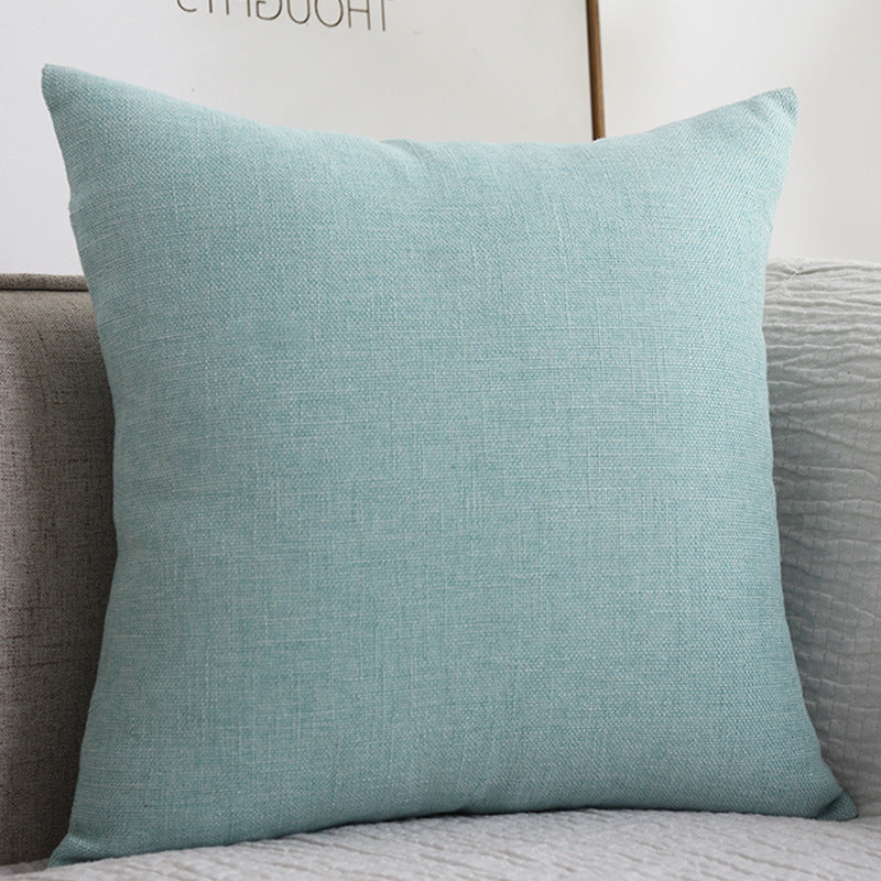 HKM-773011 Thickened Solid Color Cotton Linen Square Sofa Cushion