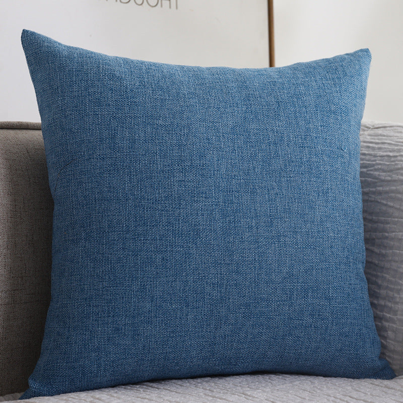HKM-773011 Thickened Solid Color Cotton Linen Square Sofa Cushion