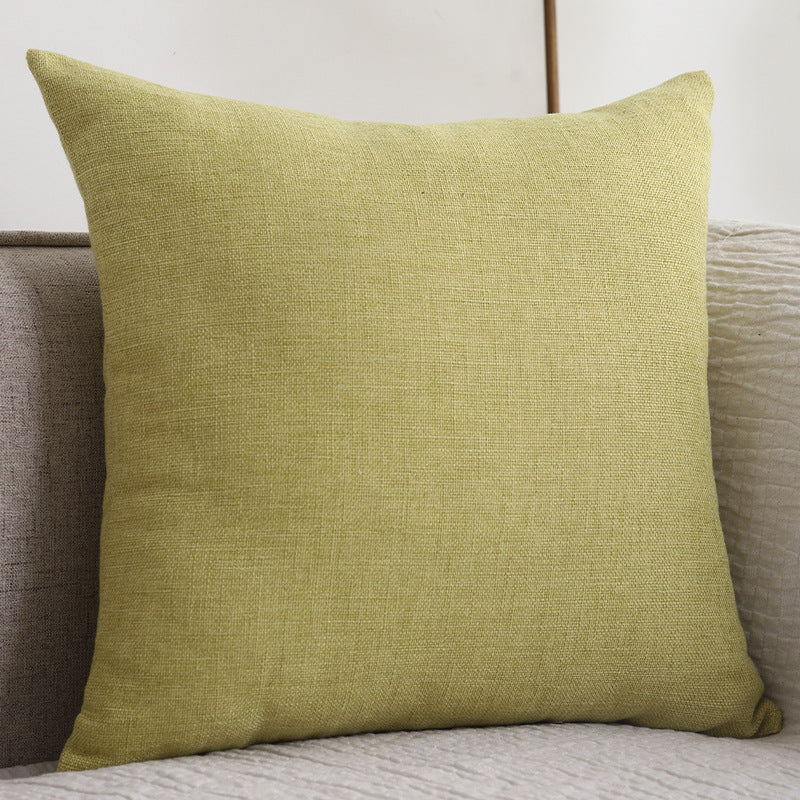 HKM-773011 Thickened Solid Color Cotton Linen Square Sofa Cushion