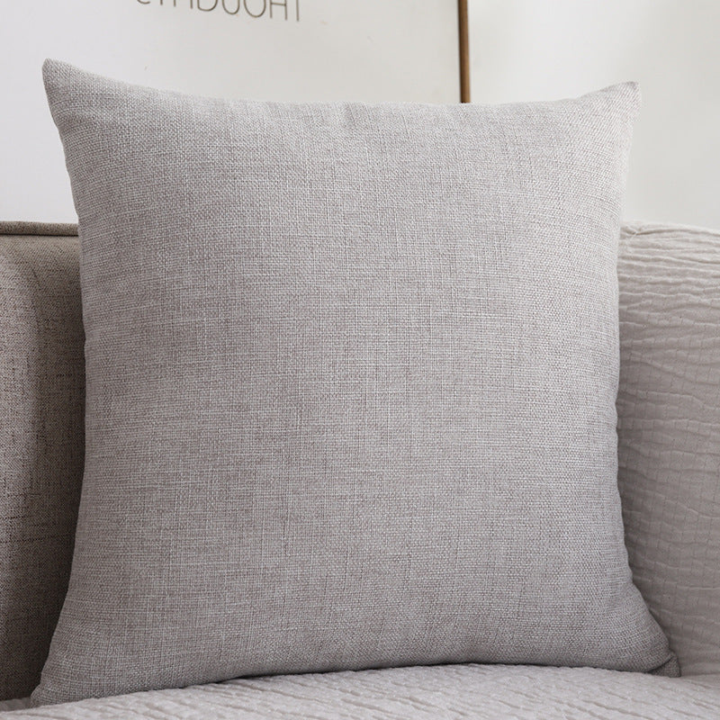 HKM-773011 Thickened Solid Color Cotton Linen Square Sofa Cushion