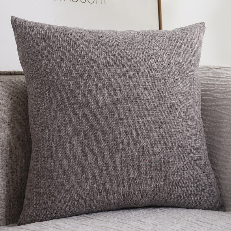 HKM-773011 Thickened Solid Color Cotton Linen Square Sofa Cushion