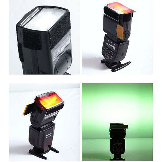 HKM-773075 12-Color Gel Filter Flash Diffuser Set for Studio Photography Lighting