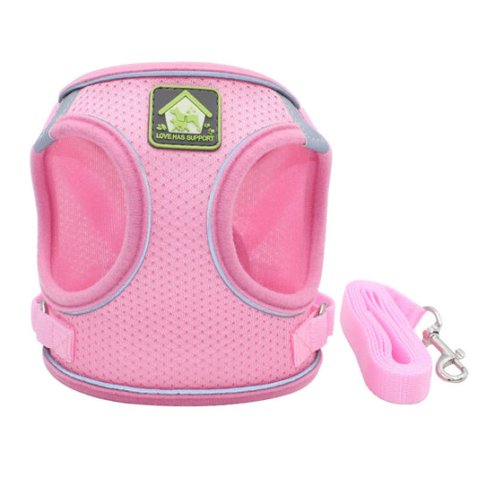 HKM-773075 Reflective and Breathable Dog Traction Rope Vest - Available in Multiple Colors and Sizes