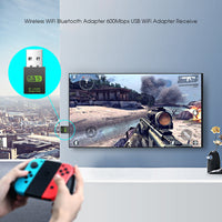 HKM-773075 Wireless Bluetooth Receiver and Hotspot Emitter - 600 Mbps, Compatible with Windows XP/7/8/10/Vista, USB 2.0