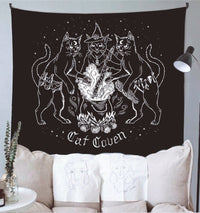 HKM-773267 Nordic Rectangle Tapestry with Cartoon/Anime Design and Mysterious Inscription