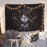 HKM-773267 Nordic Rectangle Tapestry with Cartoon/Anime Design and Mysterious Inscription