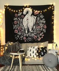 HKM-773267 Nordic Rectangle Tapestry with Cartoon/Anime Design and Mysterious Inscription