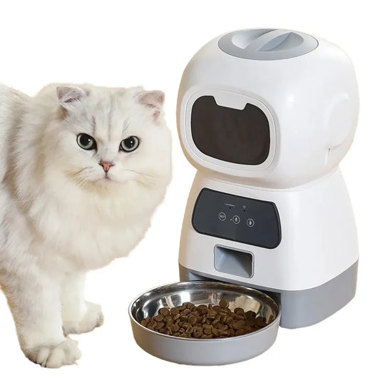 KTX-773331 Smart Automatic Pet Feeder with Voice Playback and WiFi Control, 3.5L Capacity for Cats and Dogs