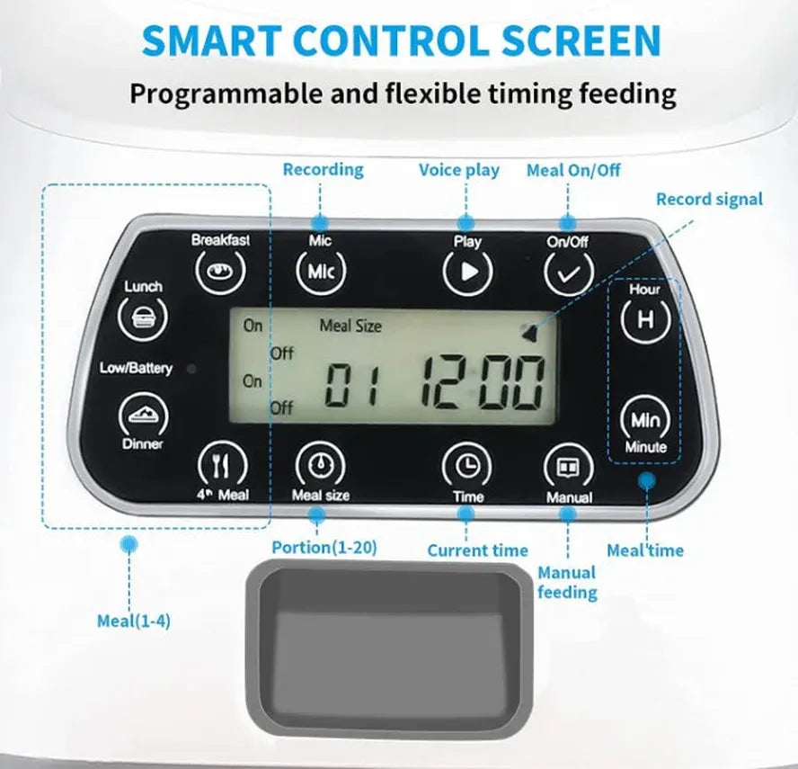 KTX-773331 Smart Automatic Pet Feeder with Voice Playback and WiFi Control, 3.5L Capacity for Cats and Dogs
