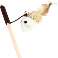 HKM-773331 Teaser Feather Toys Kitten Funny Colorful Rod Cat Wand Toys Wood Pet Cat Toys Interactive Stick Pet Cat Supplies