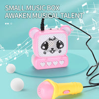 HKM-773459 Children's Portable Handheld Music Box with Microphone - Fun Singing Toy for 18 Months and Up