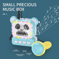 HKM-773459 Children's Portable Handheld Music Box with Microphone - Fun Singing Toy for 18 Months and Up