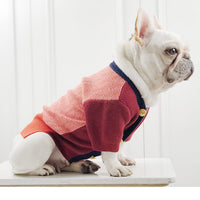 HKM-773459 Cozy Rabbit Fleece Dog and Cat Sweater in Orange and Maroon