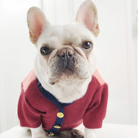 HKM-773459 Cozy Rabbit Fleece Dog and Cat Sweater in Orange and Maroon