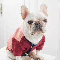 HKM-773459 Cozy Rabbit Fleece Dog and Cat Sweater in Orange and Maroon