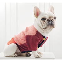 HKM-773459 Cozy Rabbit Fleece Dog and Cat Sweater in Orange and Maroon